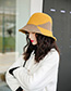 Fashion Yellow Knitted Color Matching Wool Fisherman Hat