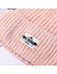 Fashion Khaki Horn Wool And Velvet Knit Hat
