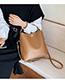 Fashion Brown Solid Color Shoulder Bag