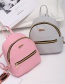 Fashion Pink Contrast Zipper Backpack