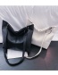 Fashion Black Buckle Soft Leather Shoulder Messenger Bag