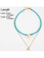 Gold Turquoise Rice Beads Natural Conch Shell Necklace