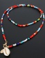Red Color Rice Beads Shell Necklace