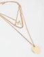 Gold M Letter Multi-layer Necklace