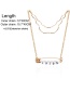 Gold Pin Digital Multi-layer Necklace