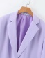 Fashion Toon Purple Solid Color Single-breasted Suit