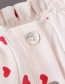 Fashion White Love Print Single-breasted Small Shirt