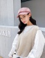 Fashion Pink Plaid Knotted Beret