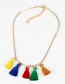 Fashion Color Plush Tassel Necklace