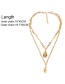 Fashion Gold Shell Conch Double Necklace