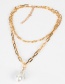 Fashion Gold Double Pearl Necklace