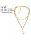 Fashion Gold Double Pearl Necklace