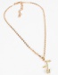 Fashion Gold Three-dimensional Rose Necklace
