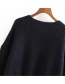 Fashion Black Stretch-neck Knitted Sweater