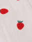 Fashion White Strawberry Print Lace-up Shirt