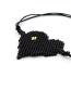 Fashion Black Rice Bead Braided Heart Bracelet