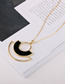 Fashion Black Geometric Drop Necklace