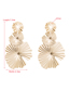 Fashion Gold Lotus Leaf Earrings