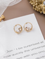 Fashion Gold  Silver Needle Circle Rhinestone Pearl Earrings