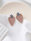 Fashion Love  Silver Needle Irregular Heart-shaped Woven Texture Earrings