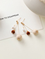Fashion Yellow  Silver Needle Hit Color Ball Earrings