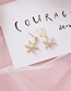 Fashion Asymmetric Love  Silver Needle Full Diamond Snowflake Pearl Earrings