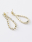 Fashion Gold Crystal Rhinestone Chain Earrings