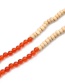 Fashion Khaki Natural Stone Beaded Beads Tassel Necklace 6mm