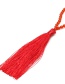 Fashion Red Natural Stone Beaded Beads Tassel Necklace 6mm