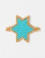 Blue Rice Beads Woven Hexagonal Star Accessories