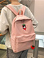 Pink Cartoon Fruit Print Backpack