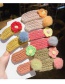 Orange Colored Hair Ball Hair Clip Knitted Woolen Hairpin  Alloy