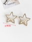 Fashion Gold Alloy Diamond-studded Five-pointed Star Stud Earrings