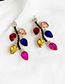 Fashion Color Alloy Studded Resin Stud Earrings