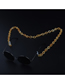 Dark Gray Acrylic Leopard Double Color Glasses Chain