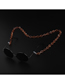 Black Acrylic Leopard Double Color Glasses Chain