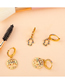 Fashion Life Tree Gold Micro-set Color Zircon Earrings