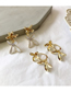 Fashion Gold Flower  Silver Needle Earrings