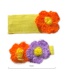 Yellow/pair Wool Flower Children's Hair Clip  Alloy
