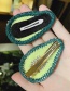 Avocado / Duckbill Clip Fruit Wool Knit Hair Clip  Alloy