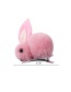 1# Pink Rabbit Lamb Hair Stereo Cartoon Animal Hair Clip  Alloy