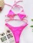 Fashion Pink Gradient Diamond Strap Bikini