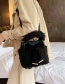 Fashion White Plush Bow One Shoulder Messenger Bag