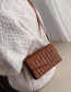 Fashion Brown Broadband Rhombic Shoulder Messenger Bag