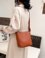 Fashion Khaki Solid Color Wide Shoulder Strap Shoulder Bag