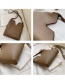 Fashion Large Brown Solid Color Small V Shoulder Messenger Bag