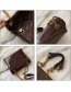 Fashion Brown Grids Pattern Shoulder Bag