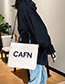 Fashion Black Plush Contrast Handbag Shoulder Messenger Bag