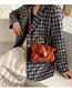 Fashion Khaki Woolen Stitching Shoulder Bag
