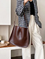 Fashion Brown Wide Shoulder Strap Shoulder Bag